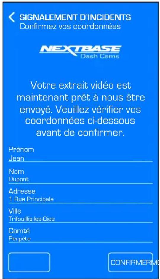 NEXT BASE 300W - Signalement d'incident - Étape 3 : confirmer vos coordonnées - 1