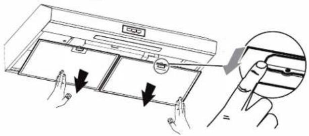 FRIGIDAIRE FCVW3052AS - Grease filter replacement: - 1