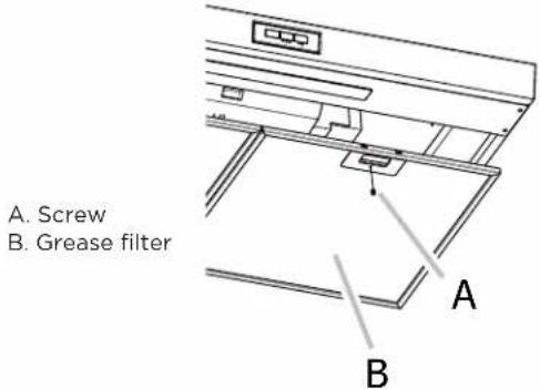 FRIGIDAIRE FCVW3052AS - To clean or replace grease filter: - 1