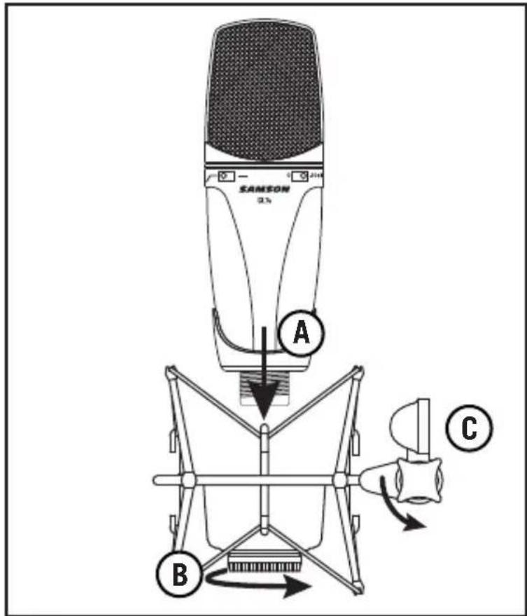 SAMSON CL7a - Soporte araña (shockmount) SPO1 opcional - 1