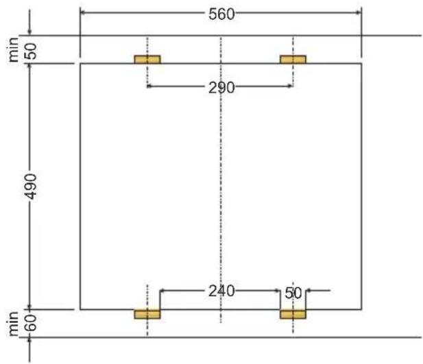 AMICA EC 744 100 E - Montage de la plaque sur la table de travail des meubles PG4\*\* - 4