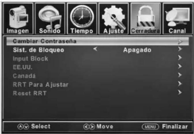 Furrion FDFS55C1A - Ajustes de bloqueo - 2