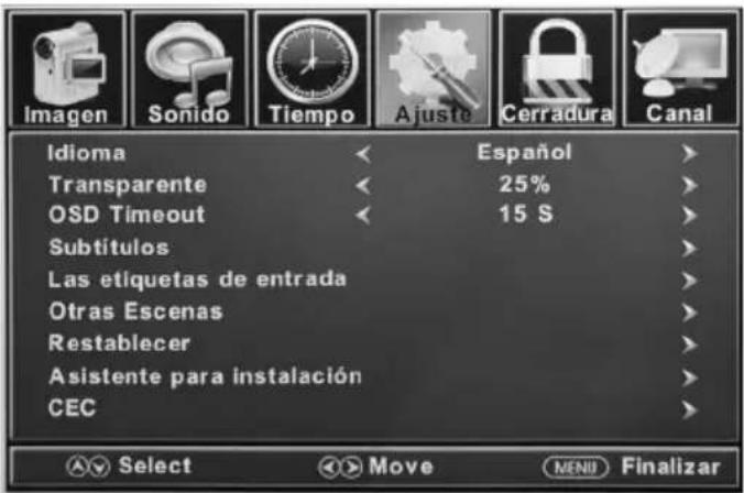 Furrion FDFS55C1A - Ajustes de configuración - 1