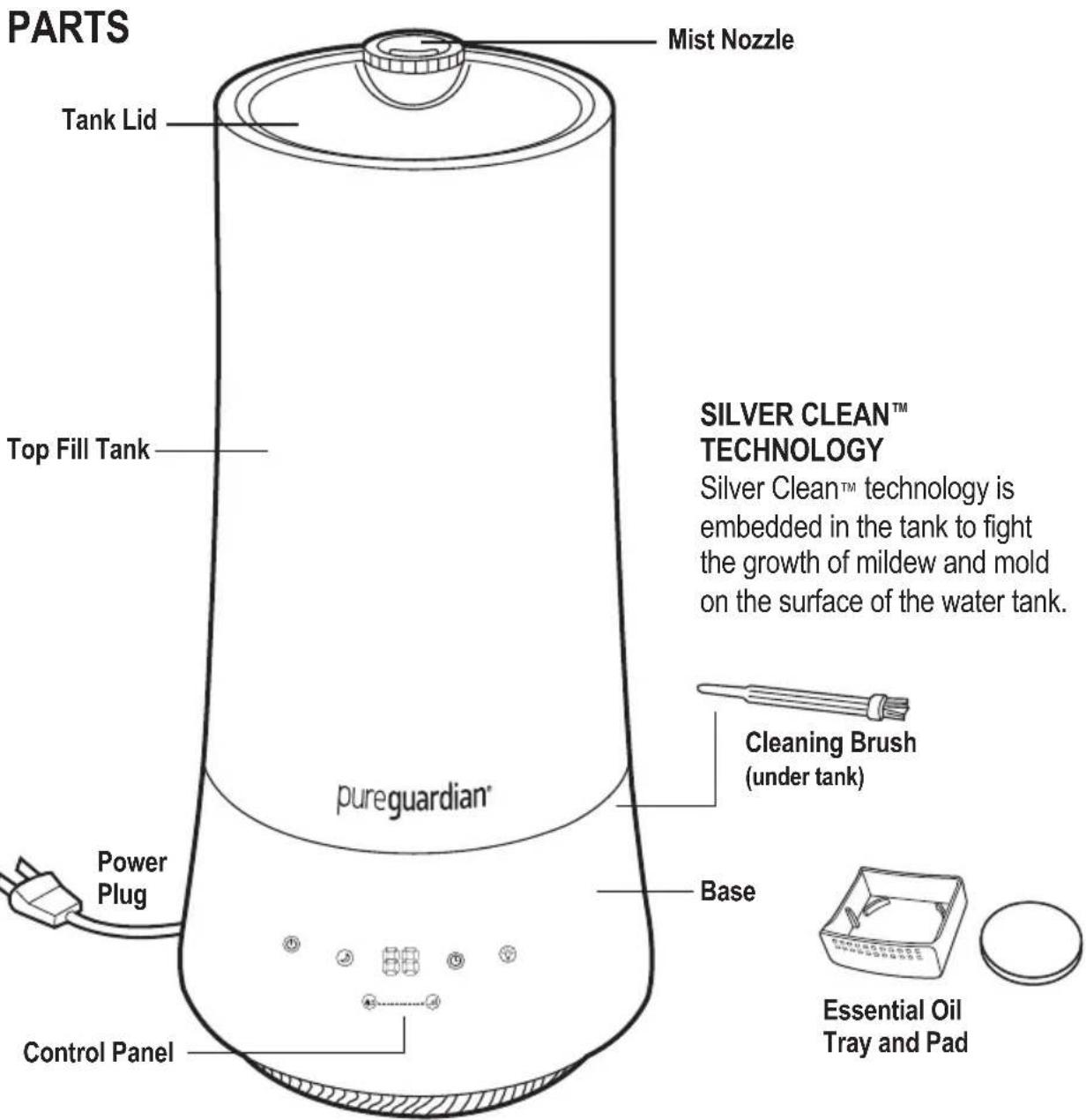 PureGuardian H997W - SPECIFICATIONS - 1