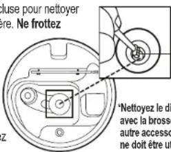 luse pour nettoyer re. Ne frottez *Nettoyez le di avec la brosse autre accesso ne doit être ut