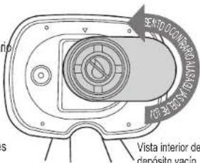 SENEO CONRA 70° 24 DESPESISTEMA Vista interior del deposito vacío