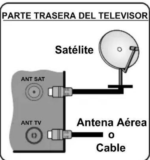 JVC LT-55VU3005 - Conecte el cable de antena a su televisor - 1