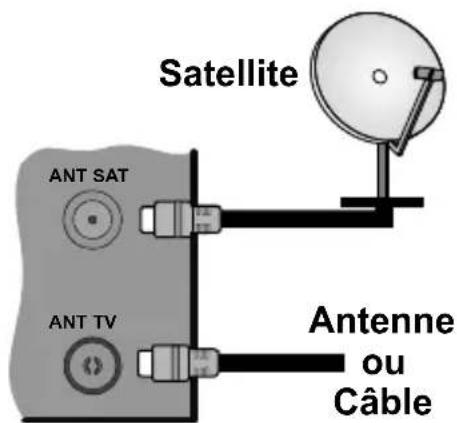 JVC LT-55VU3005 - Branchez l'antenne à votre téléviseur - 1