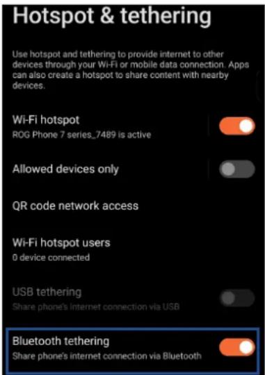 ASUS ROG Phone 7 Ultimate - Partage de connexion USB - 2