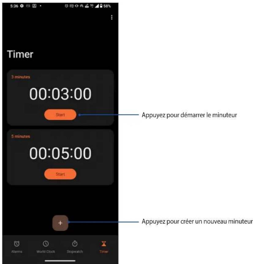 ASUS ROG Phone 7 Ultimate - Régler le minuteur - 1
