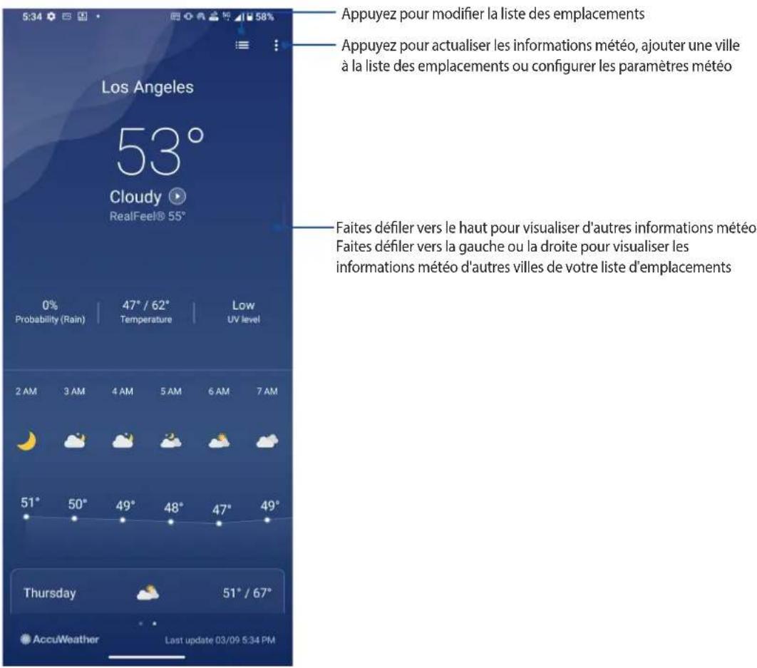 ASUS ROG Phone 7 Ultimate - Ouvrir l'application Météo - 2