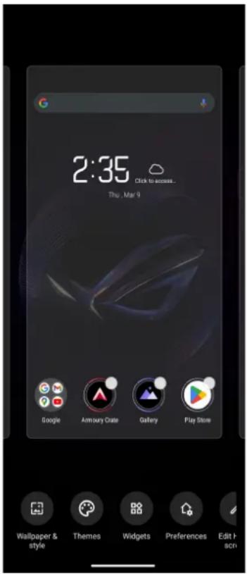 ASUS ROG Phone 7 Ultimate - Personnaliser l'écran d'accueil - 1