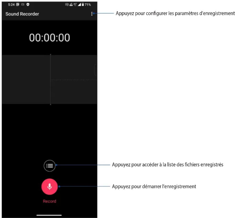 ASUS ROG Phone 7 Ultimate - Ouvrir le magnétophone - 1