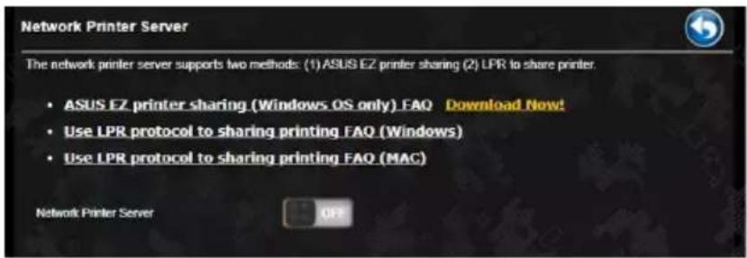 ASUS TUF Gaming AX4200 - Pour partager une imprimante avec EZ Printer : - 1