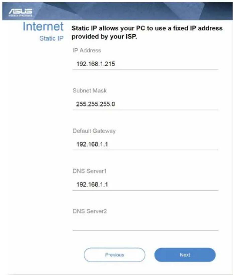 ASUS RT-AX5400 - Connexion à adresse IP statique - 1
