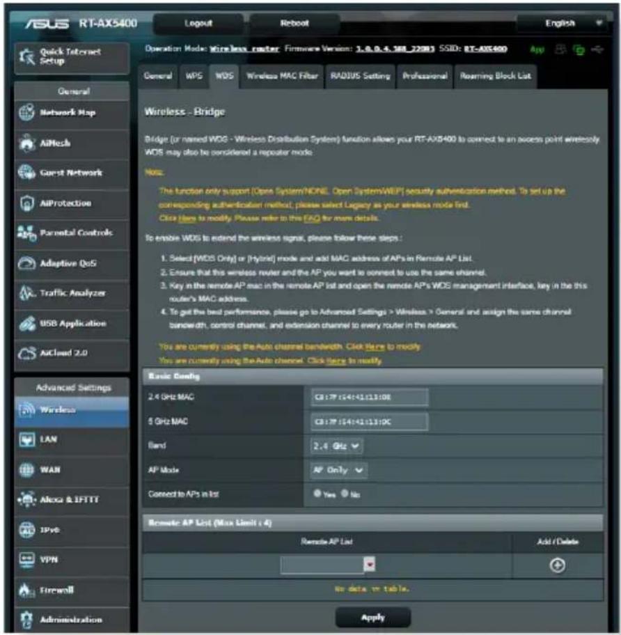 ASUS RT-AX5400 - Pontage WDS - 1