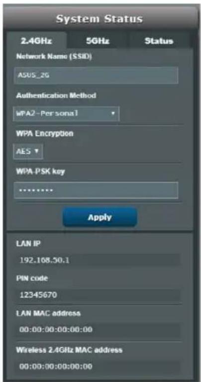 ASUS RT-AX5400 - Pour configurer les paramètres de sécurité WiFi : - 1