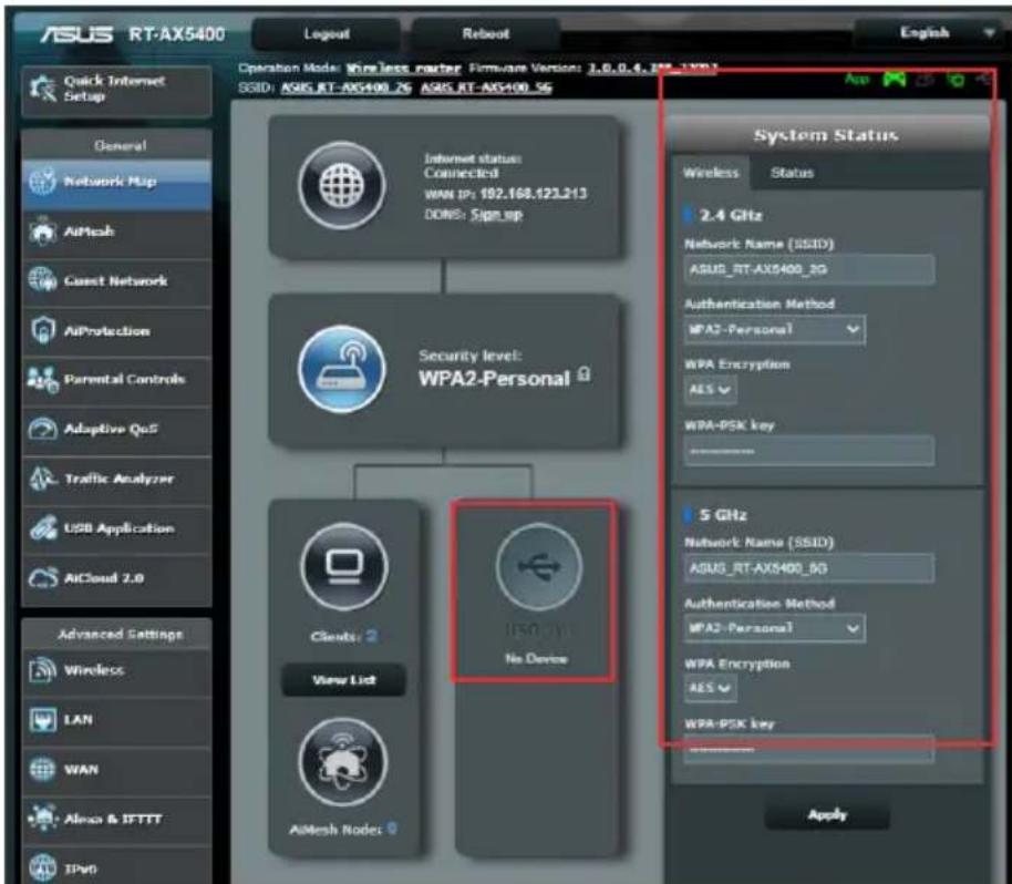 ASUS RT-AX5400 - Surveiller un périphérique USB - 1