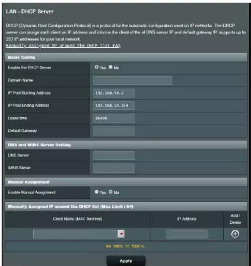 ASUS RT-AX57 - Serveur DHCP - 1