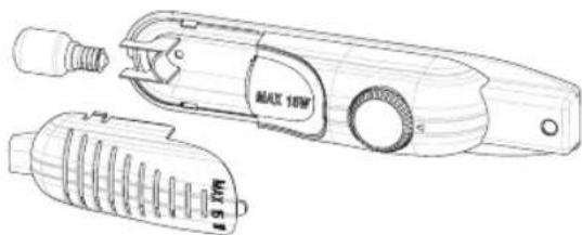 PRIVILEG PRC 9GS1 - Replacing the light bulb - 1