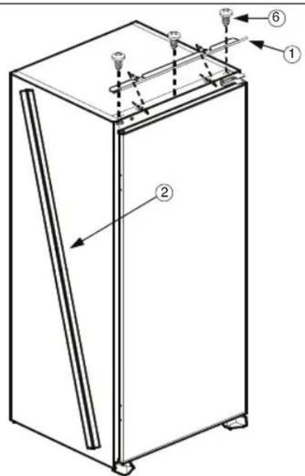 PRIVILEG PRCI 336 - Instructions d'installation et réversibilité de la porte pour les versions avec charnières sur rail - 4