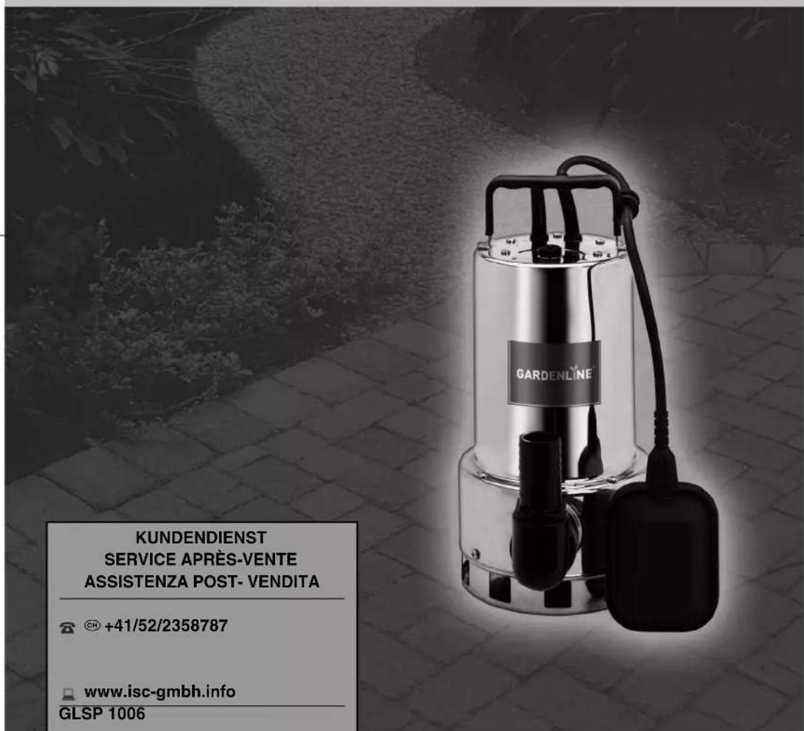 Gardenline GLSP 1006 - Pompe eaux usées • Pompa per acque reflue - 1