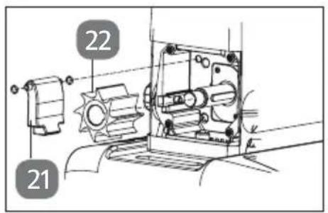 Gardenline GLLH 2549 - Häckselmesser und Gegenmesser austauschen - 3
