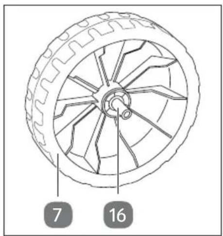 Gardenline GLLH 2549 - Monter les roues - 1