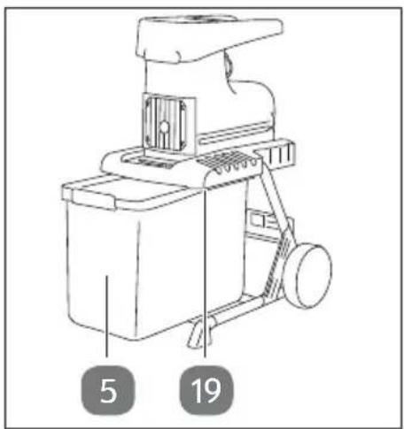 Gardenline GLLH 2549 - Montare piedini d'appoggio e contenitore di raccolta residui - 2