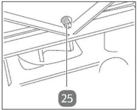 Gardenline GLLH 2549 - Sostituire la lama di triturazione e la controlama - 2