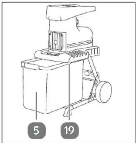 Gardenline GLLH 2549 - Standfüße und Häckselgutfangbox montieren - 2