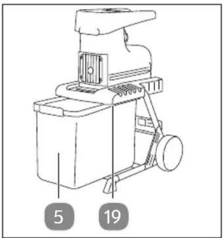 Gardenline GLLH 2548 - Montare piedini d'appoggio e contenitore di raccolta residui - 2