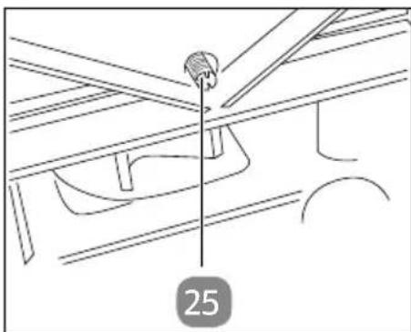 Gardenline GLLH 2548 - Sostituire la lama di triturazione e la controlama - 2