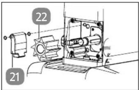 Gardenline GLLH 2548 - Remplacer la lame de broyage et la contre-lame - 3