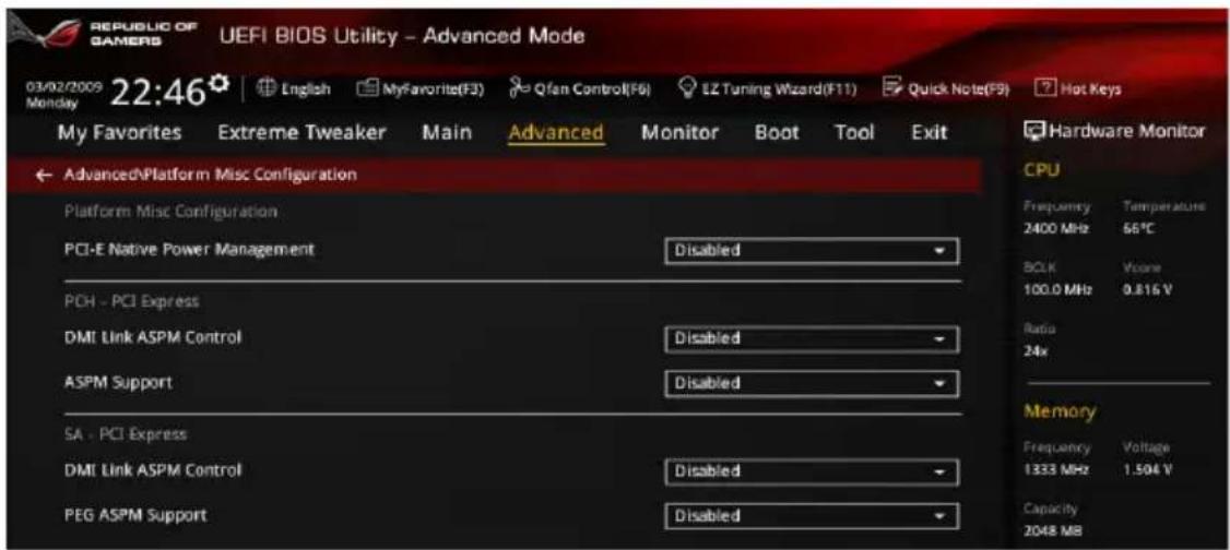 ASUS Maximus VII Formula/Watch Dogs - Platform Misc Configuration (Paramètres de plate-forme) - 1