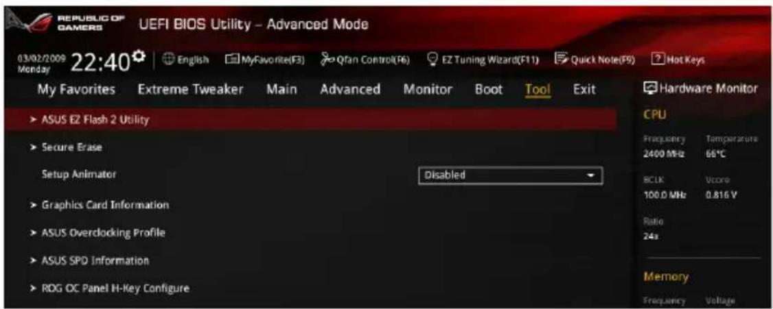 ASUS Maximus VII Formula/Watch Dogs - Menu Tools (Outils) - 1