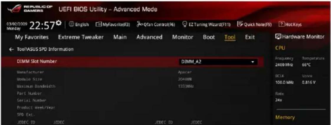 ASUS Maximus VII Formula/Watch Dogs - ASUS DRAM SPD Information (Informations de SPD) - 1