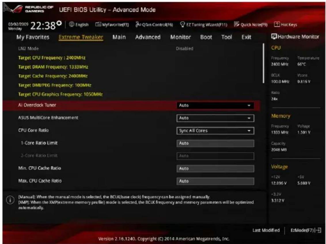 ASUS Maximus VII Formula/Watch Dogs - Menu Extreme Tweaker - 3