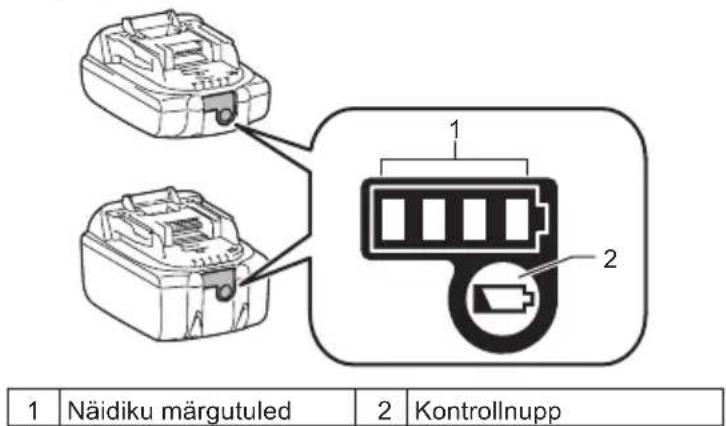 1 Näidiku märgutuled 2 Kontrollnupp