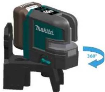MAKITA SK106GD - Utilisation des adaptateurs et du support mural - 2