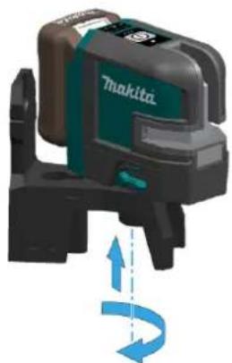 MAKITA SK106GD - Utilisation des adaptateurs et du support mural - 1