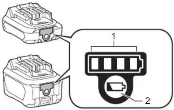 MAKITA US053D - Kalan pil kapasitesinin gösterilmesi - 1