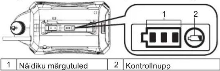 1 Näidiku märgutuled 2 Kontrollnupp