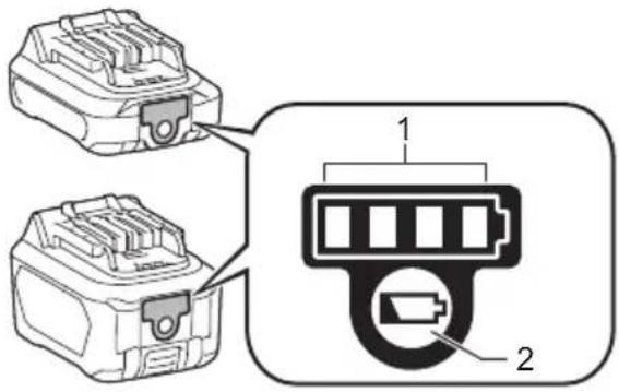 MAKITA US053D - Indikácia zvyšnej kapacity batérie - 1