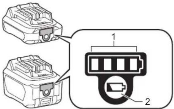 MAKITA US053D - Indicazione della capacità residua della batteria - 1