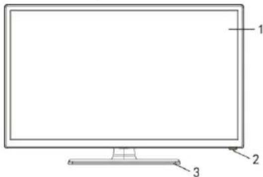 JVC LT-24FD110 - Vista frontal y lateral - 1