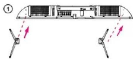 JVC LT-32FV130 - Fixar o suporte - 1