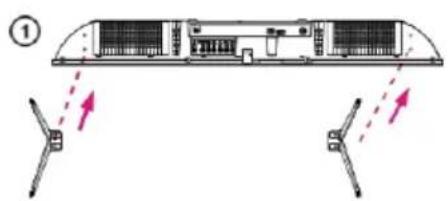 JVC LT-32FV130 - Assembler les pieds - 1