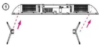 JVC LT-32FV130 - De standaard vastmaken - 1