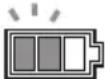 MAKITA DCU604 - Vérification du niveau de la batterie sur le boîtier de batterie - 2